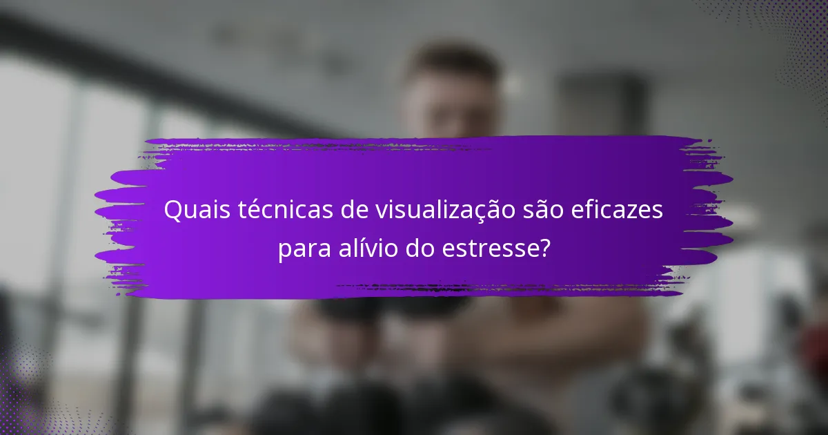 Quais técnicas de visualização são eficazes para alívio do estresse?